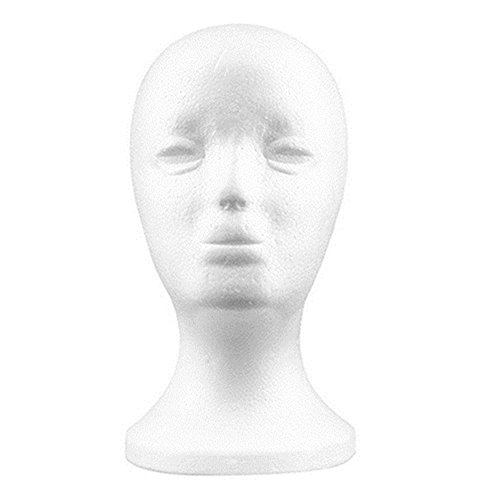 Practical Foam Female Mannequin Head Shop Hat Wig Hair Jewelry Glasses Display Stand - Thumbnail 4