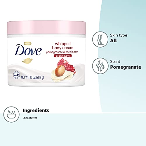Dove Whipped Body Cream Dry Skin Moisturizer Pomegranate and Shea