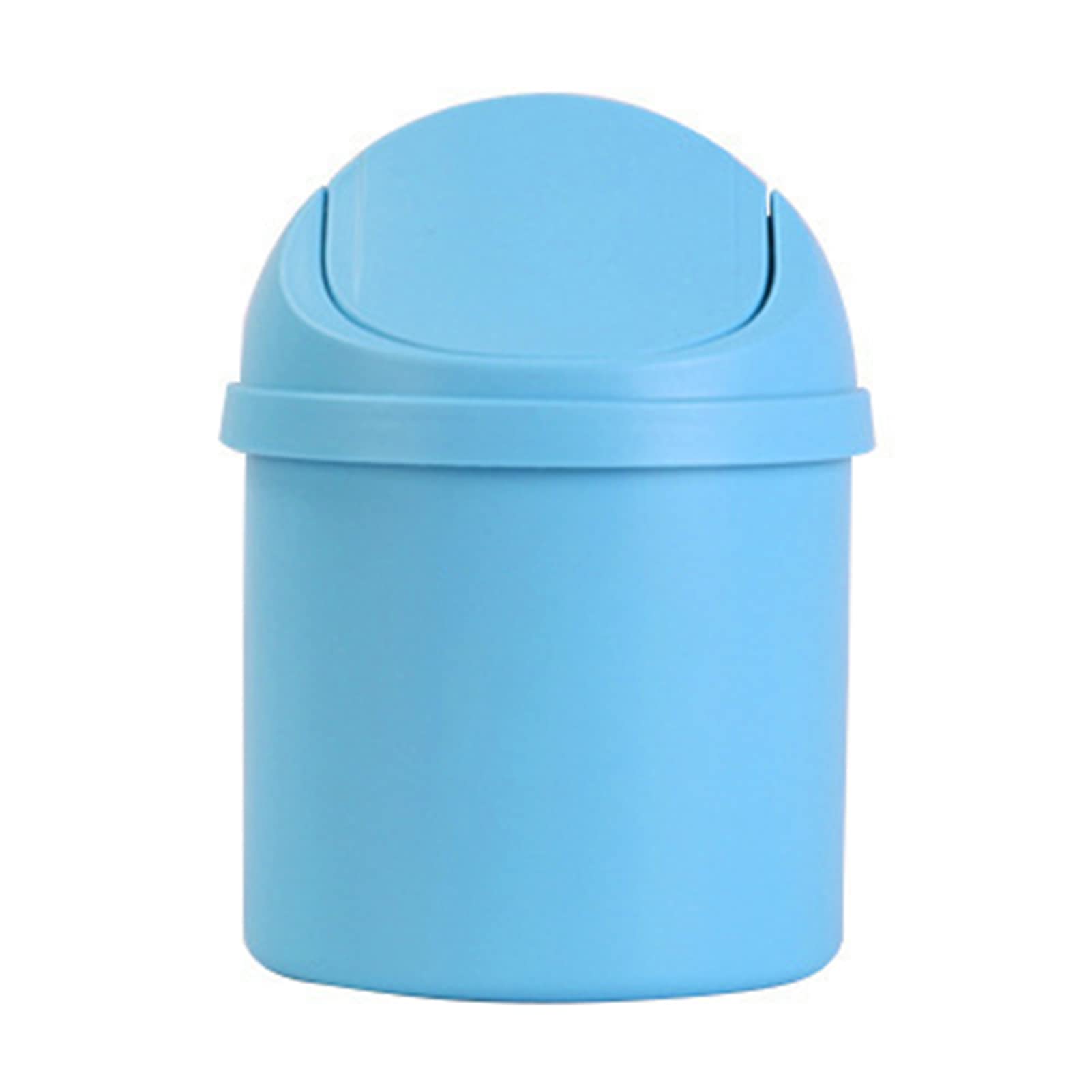 Joyzan Mini Trash, Table Waste Bucket Small Garbage Can Desktop Paper Rubbish Trashs Holder Tea Bag Bin Lid Cosmetic Pen Countertop for Home Living Room Kitchen Bedroom Bathroom Office Dressing Tables