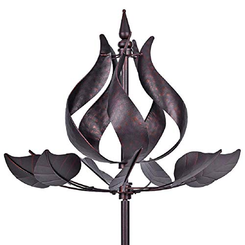 Win Wind Spinner-Bronze Color 3D Kinetic Garden Yard Spinner - Decorative Lawn Ornament Wind Mill - Unique Outdoor Lawn and Garden Décor - Thumbnail 6