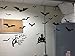 JnM Vinyl Studio Halloween Window Cling Set of Bats a Tree and Haunted House 8 x 11.5 Sheet Black