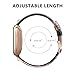 SWEES Leather Bands Compatible with Fitbit Versa 2 / Fitbit Versa Lite & SE/Fitbit Versa, Slim Thin Genuine Leather Replacement Strap for Versa Women (5.5
