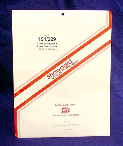 Showgard Pre-Cut Clear Stamp Mounts Size 191/229