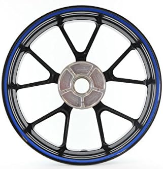 Curved Wheel Rim Striping Stickers/Decals Tape roll with applicator for Motorcycles (& Car) Fits 20" Wheel - 7mm - Reflective Blue (2189-014)