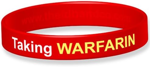 The ID Band Company Medical Alert! Warfarin Medicated Silicone Wristband