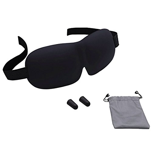 Mosiso Sleep Mask with Ear Plugs with Travel Pouch, Super Soft Light Weight Sleep Goggles Blindfold Eye Cover with Adjustable Strap for Sleeping, Meditation, Naps and Night Eyeshade, Black Mosiso Sleep Mask with Ear Plugs with Travel Pouch, Super Soft Light Weight Sleep Goggles Blindfold Eye Cover with Adjustable Strap for Sleeping, Meditation, Naps and Night Eyeshade, Black