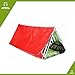 ATEPA Lightweight Outdoors Reflective Emergency Survival Shelter Tube Tent | Waterproof | Mylar Thermal | Steel Tent Pegs and Pope Included | Red