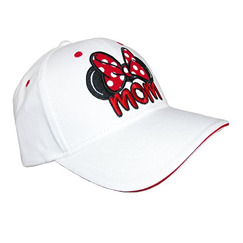 Disney Womens Minnie Mouse Mom Fan Baseball Hat, White