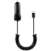 iPhone Car Charger, OoRage Lightning Coiled Car Charger Extra 2.1A USB Port For iPhone 6 Plus, iPhone Se 5, 5S, iPhone 7 Plus (Black)