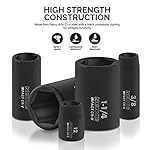 Neiko-02448A-12-Drive-Master-Impact-Socket-Set-65Piece-Deep-Shallow-Socket-Assortment-Standard-SAE-38-To-1-14-Metric-10-24-mm-Sizes-Includes-Adapters-Ratchet-Handle