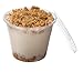 Crystal Ware Plastic Portion Cups with Lids, Condiment Cup, Jello Shot, Soufflé Portion, Sampling Cup (Clear, 4oz 100 Cups/Lids)