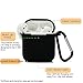 AirSha Compatible for AirPods Case with Keychain, Shockproof Protective Silicone Cover Skin for AirPods Charging Case 2 & 1 (Black)