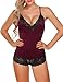 Avidlove Lingerie for Women Satin Bodysuit Lace Teddy Lingerie One Piece Babydoll Nightgown