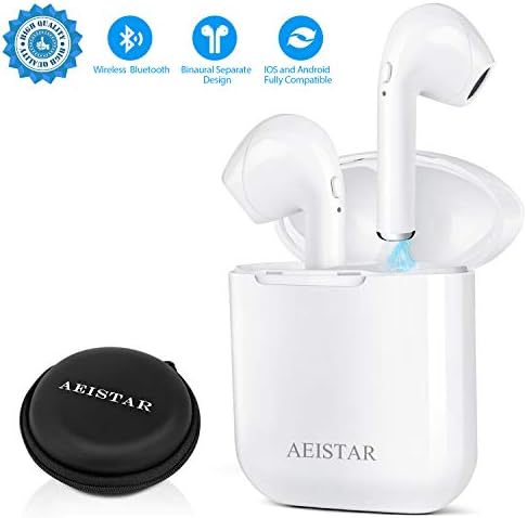Wireless Earbuds, Bluetooth Headphones Mini Size, Stereo In-Ear Wireless Headphones with Mic and Charging Case, Bluetooth Earbuds with Noise Canceling Compatible with iPhone IOS Android Smart Phones