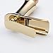 Beelee Single Handle Single Hole Waterfall Bathroom Sink Faucet, Polished Gold