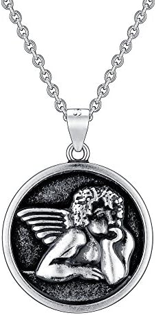 Oxydized Sterling Silver Angel Design Pendant With Length Adjustable Chain Necklace - New Arrival