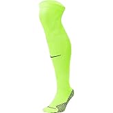 Nike Unisex Matchfit Knee-High Soccer (Futbol)/Football Socks, Neon Volt/Black, (Large) Men's 8-12 / Women's 10-13, CV1956-702, Polyester Cotton Spandex, HiVis, High Visibility
