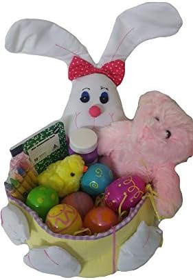 Child's Spring Easter Basket filled with Toys &amp; Candy Wrapped Up with a PINK Bow !