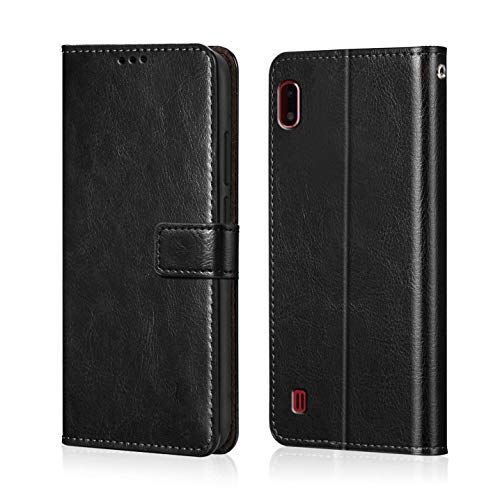 WOW Imagine Samsung Galaxy A10 Flip Case | Leather Finish | Inside TPU with Card Pockets & Stand | Magnetic Closure | Sh