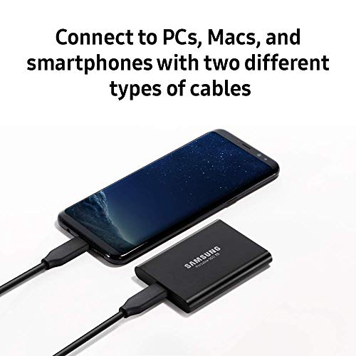 Samsung T5 Portable SSD 2TB - Up to 540MB/s - USB 3.1 External Solid State Drive, Black (MU-PA2T0B/AM)