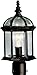 Kichler 9935BK Barrie Outdoor Post Mount 1-Light, Black