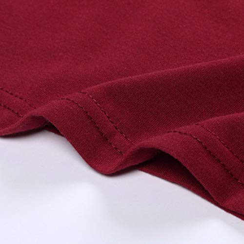 Women's Fashion Round Neck Feather Print Sleeveless Vest Summer Casual Top Wine - Thumbnail 2