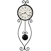 Amazon.com: Ashton Sutton H1127-15BR Petite Pendulum Wall Clock: Home ...