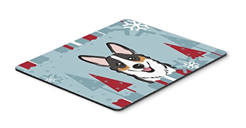 Caroline's Treasures BB1751MP Winter Holiday Tricolor Corgi Mouse Pad, Hot Pad…