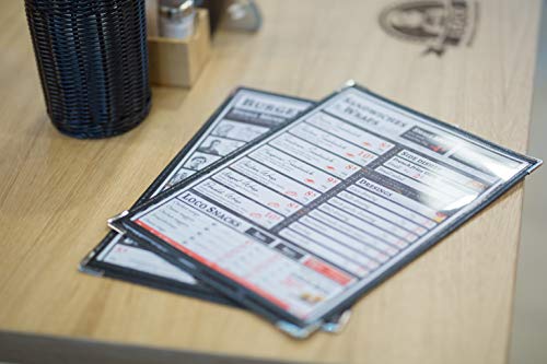 Set of 30 Menu Covers 8.5 x 11 - Pick The Right Menu Holders for Your Restaurant - Single Page Menu Sleeves Double View - Best Menu Books and Restaurant Supplies - Kitchen, Drink, Wine Menu Covers