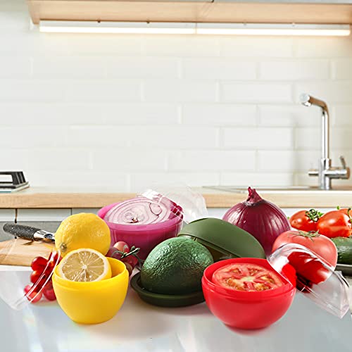 Vegetable and Fruit Storage Containers for Fridge, 4 Pcs BPA Free