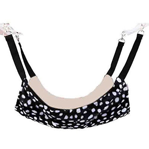 Coco*store Pet Small Cat Cage Hammock Bed Cover Dot Small Pet Cage Hammock Black and White