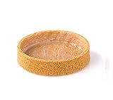 Sweet Golden Round Tart Shell Straight Edge Coated Inside with Cocoa Butter - 3'' Diameter - 60 pces