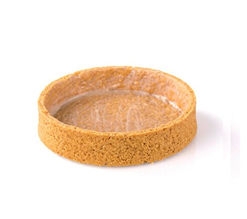 Sweet Golden Round Tart Shell Straight Edge Coated Inside with Cocoa Butter - 3'' Diameter - 60 pces
