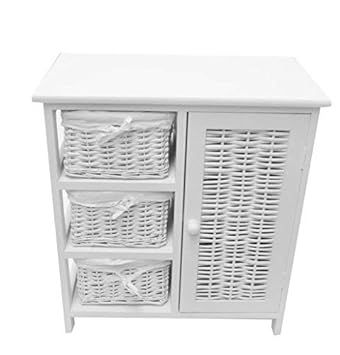 White Shabby Chic 3 Chest Of Drawers Bedside Table Bathroom Living