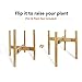 Plant Stand Indoor Mid Century, Bamboo Plant Pot Holder, Adjustable Width 8″ up to 12″, Modern Home Gardern Decor (Planter Not Included)thumb 2