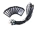yueton 10pcs Vertical Style Leather Business ID Badge Card Holder, Name Card Business Card Holder Tag with Long Neck Strap Band Lanyard (Black)