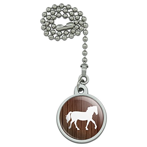 Horse Silhouette Cowboy Western Ceiling Fan and Light Pull Chain