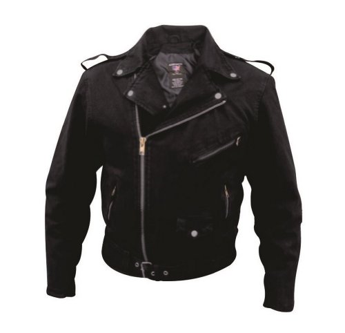 Men's AL2954 Basic Motorcycle Jackets 14 oz. 6X-Large Black Denim