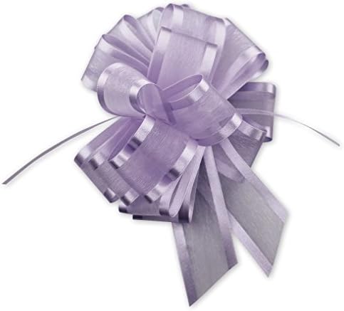 ABC-Bows - Lavender Sheer Satin Edge Pull Bows, 18 Loops, 5/8" Width (Bows)