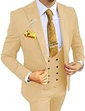Wangyue Men's Suits for Wedding Men 3 Piece Suit