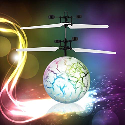UTTORA Flying Ball, Kids RC Flying Toys Infrared Induction Helicopter Ball Kids Gadgets Mini Drone Flying Toys Built-in 7 Color Changing LED Lights for Kids Adults