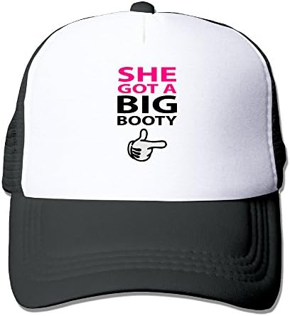 Jia De Ba Funny She Got A Big Booty Matching BFF Hat,Best Friends Tshirt Hat,So I Call Her Big Booty Hat Adult Trucker Cap Baseball Dad Mesh Hat Black
