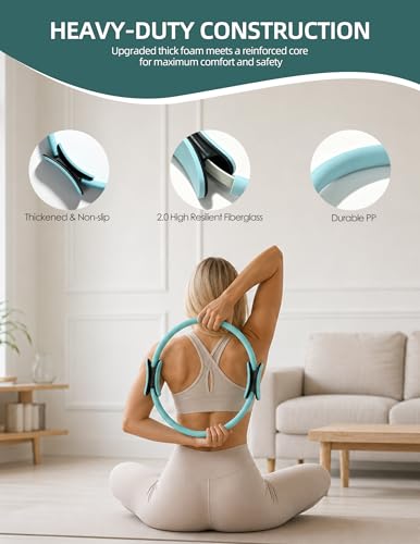 Pilates Essentials Kit for Women, Pilates Kit for Home Workouts with Pilates Ring, Mini Ball, Resistance Bands, Pedal Resistance Band, Yoga Strap, Socks, Bag, Pilates Equipment for Starter, Beginners
