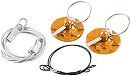 Universal CNC Aluminum Car Vehicle Racing Hood Pin Lock Latches Lock Appearance Kit (Gold)