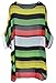 Simplicity Women's Oversized Stripe Beach Bikini Swimwear Cover-up,Green Stripes