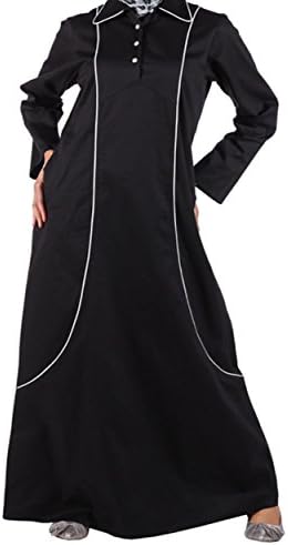 FabCouture Black Winter Cotton Fashion Abaya/Long Dress XL