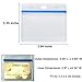 AMUU Horizontal Waterproof ID Badge Holder Heavy Duty PVC Card Name Tag Badge Holders with Blue Tight Zipper,one Side Clear Plastic Another Side Abrasive Antiskid Multiple Cards Pack of 5