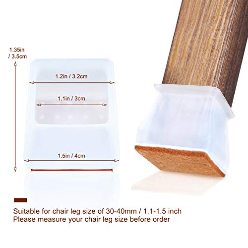Silicone Chair Leg Floor Protectors, 16Pcs Furniture Silicon Protection Cover Furniture Leg Caps