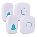 ZOADLE Musical Wireless Doorbell Kit with 2 Plug in Receivers and 2 Waterproof Push Buttons- Remote Range Up to 1000ft/300m, LED Light, 36 Chimes, 4-Level Adjustable Volume