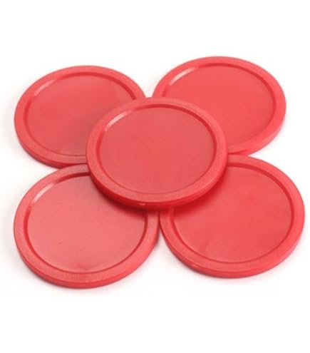 Palet Air Hockey Palets Air Hockey Lot De 5 - 50mm Rouge Pour